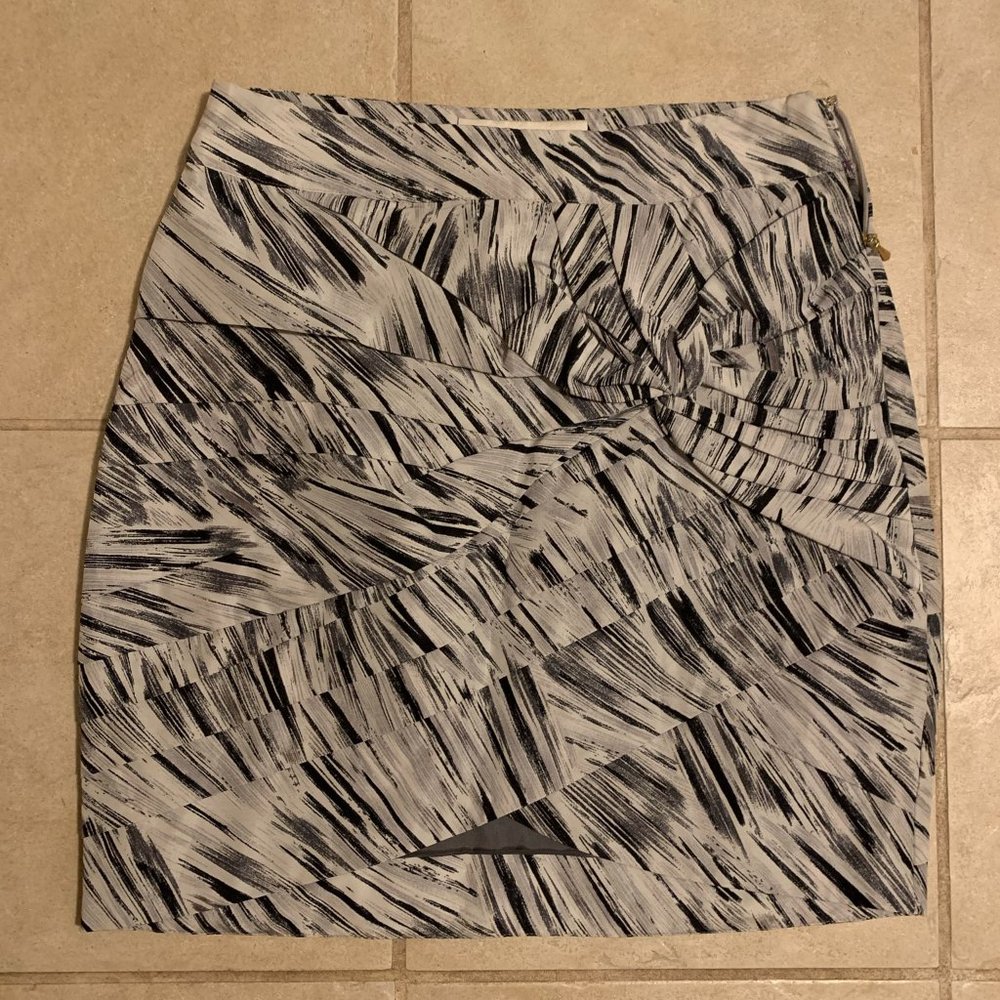 Leifsdottir designer gray black tiered skirt 6